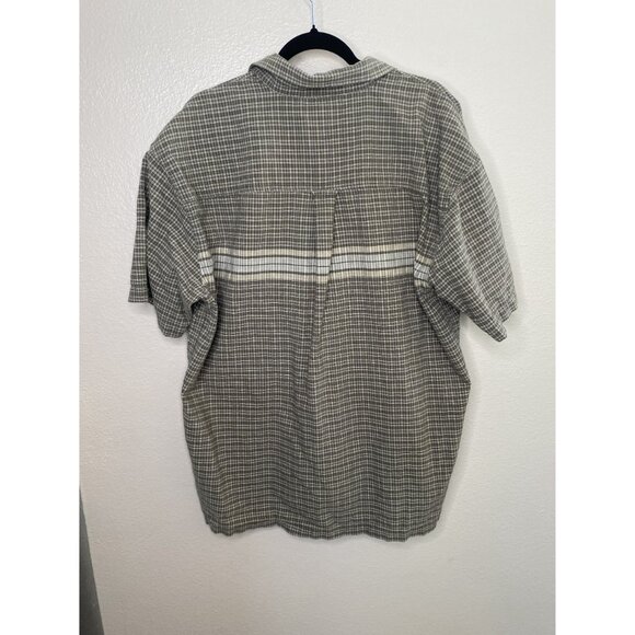 North West‎ Blue Mens Brown Shirt L short sleeve button up collared 100% cotton - Picture 5 of 6